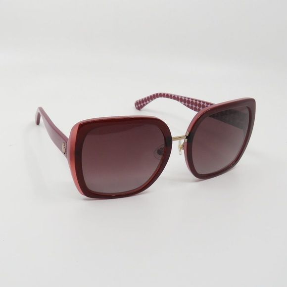 Kate Spade New Kimber/G/S C9A Red/Burgundy Shaded Square Sunglasses main image 9